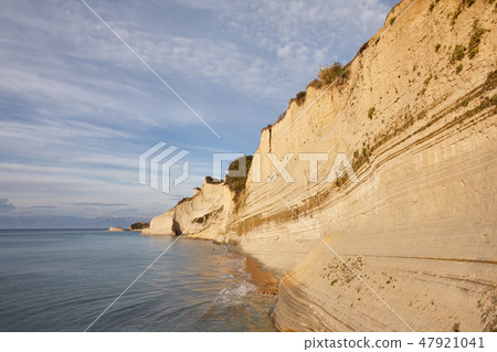 Beautiful coastline with cliffs in Corfu 47921041