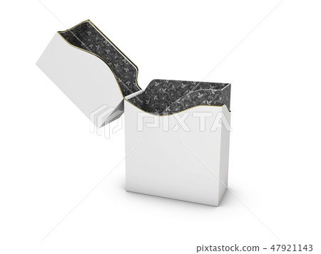 3d Illustration of blank open box 47921143