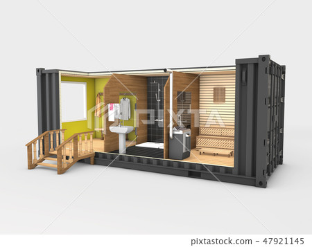 Converted old shipping container into sauna 47921145