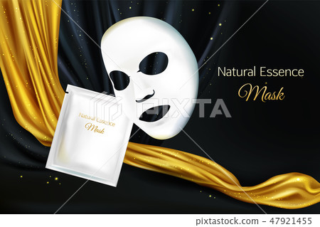 Vector mock up of facial mask, cosmetics 47921455