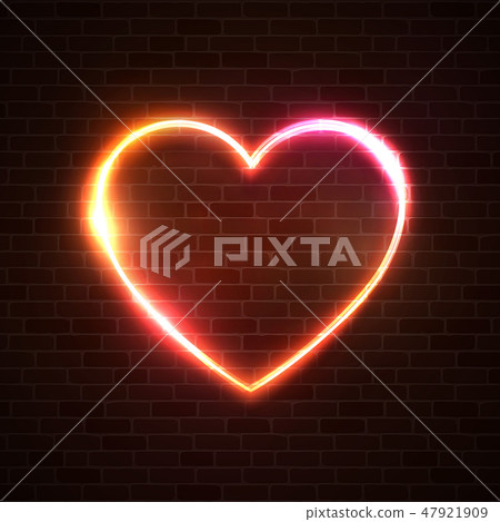 Heart vector background. Abstract electric line halogen or led lamp element design. Heart shape Heart vector background. Abstract electric line halogen or led lamp element design. Heart shape 47921909