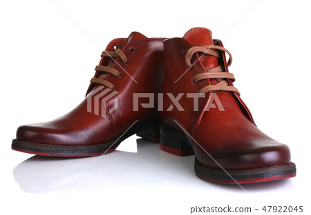 Orange red leather shoes men women 47922045
