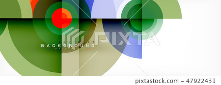 Round circles and triangles abstract background 47922431