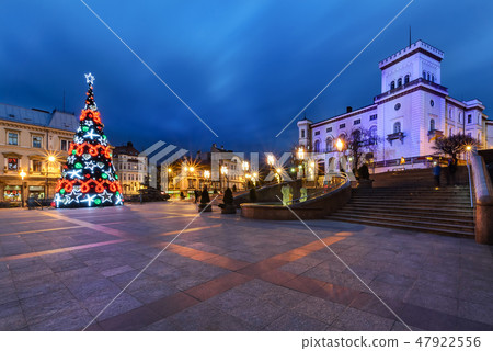City castle in Bielsko-biala, in the evening. 47922556