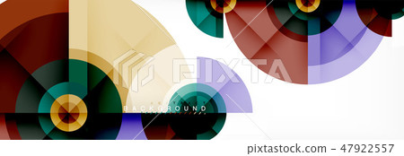 Geometric circle abstract background, creative geometric wallpaper. 47922557