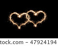 Two hearts a love symbol . 47924194