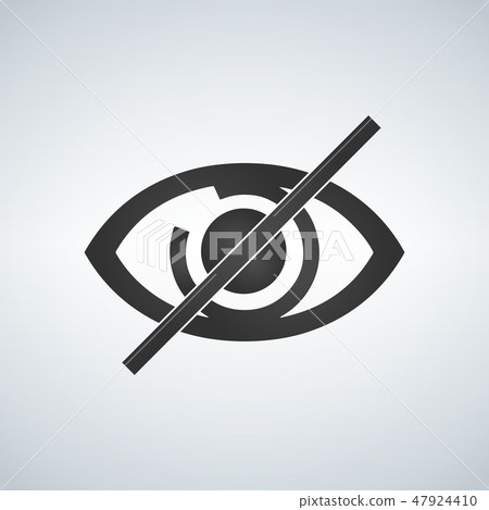 No eye Prohibition Sign. No look forbidden symbol. No see icon. Vector Illustration isolated on 47924410