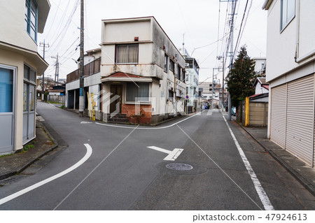 Intersection without a residential area signal Intersection without a residential area signal 47924613