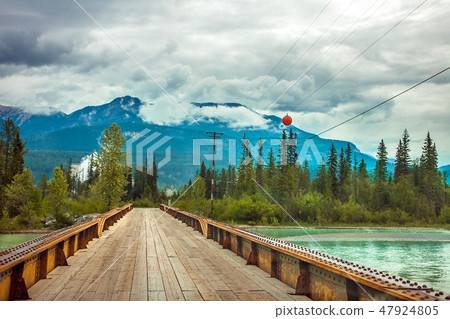 Bridge over the Kicking Horse River at Golden Bridge over the Kicking Horse River at Golden 47924805