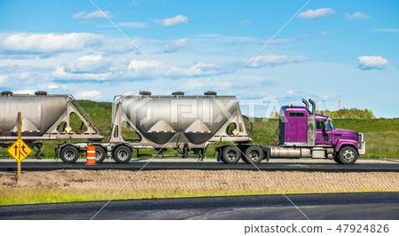 Edmonton Alberta Canada Truck on the highway 47924826