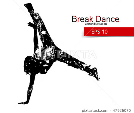 Silhouette of a break dancer 47926070