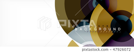 Vector circle composition, geometric minimal design illustration 47926072