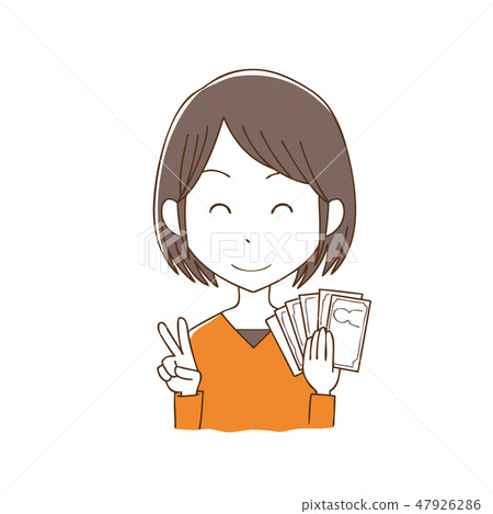 Women make money pocket money 47926286