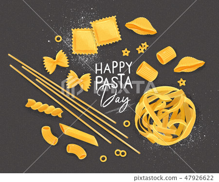 Happy pasta day poster grey Happy pasta day poster grey 47926622