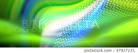 Fluid colors mixing glowing neon wave background, holographic texture Fluid colors mixing glowing neon wave background, holographic texture 47927235