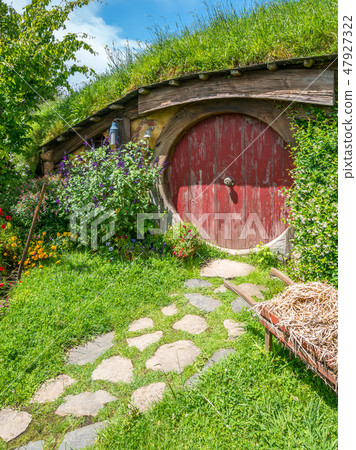 Hobbiton movie set for "The Hobbit" in New Zealand 47927322