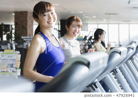 Sports Gym, Fitness Gym, Walking Machine, Running Machine, Women 47928941