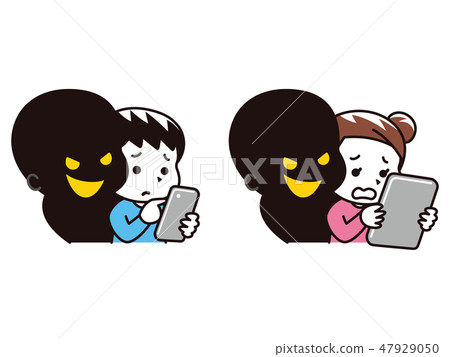Using smartphones and tablets Child creeping shadows 47929050