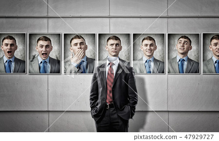 Portrait of headless businessman Portrait of headless businessman 47929727