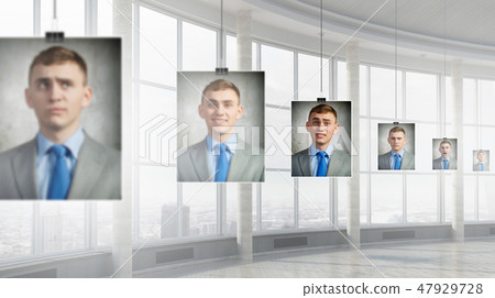 Portrait of headless businessman 47929728