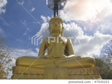 Yellow Gold large Buddha statues. Yellow Gold large Buddha statues. 47930201