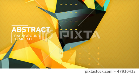 Triangular low poly background design Triangular low poly background design 47930432