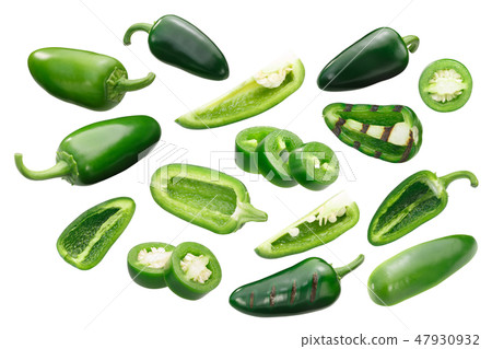 Jalapeno peppers, whole sliced, paths 47930932