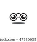 Eye glasses minimal style Icon vector Eps10 47930935