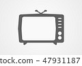 vintage television Icon in trendy flat style 47931187