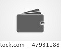 Wallet Icon in trendy flat style isolated on grey  47931188