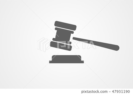 law Icon in trendy flat style isolated on grey 47931190