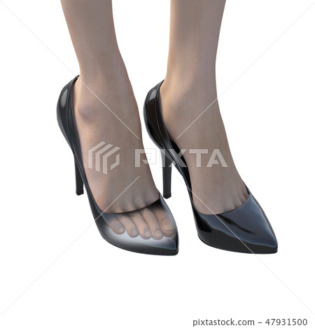 Female foot pumps shoes perming3DCG real illustration material Female foot pumps shoes perming3DCG real illustration material 47931500