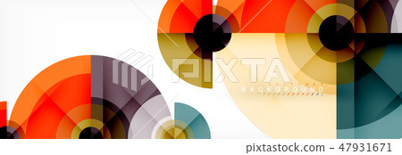 Geometric circle abstract background, creative geometric wallpaper. 47931671