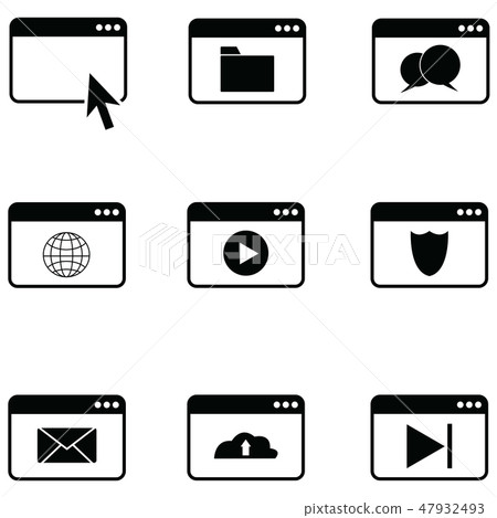 Browser Icon Set - Stock Illustration [47932493] - PIXTA