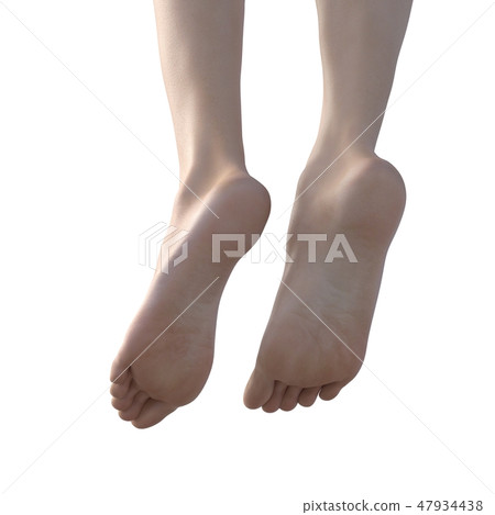 女性腳泵鞋perming3DCG真實的插圖素材 47934438