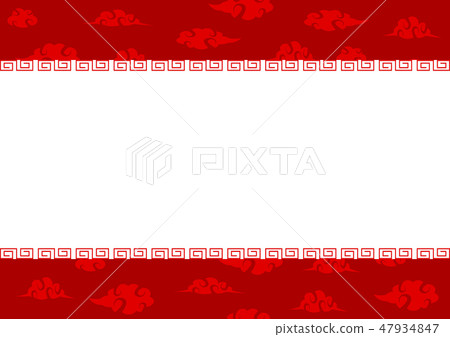 閃電框架中國式雲彩背景 47934847