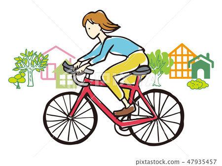 riding a bicycle
