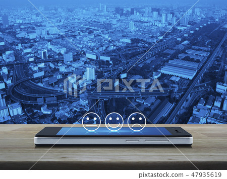 Customer service evaluation rating concept 47935619