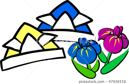 海豚的摺紙虹膜節日頭盔 海豚的摺紙虹膜節日頭盔 47936558