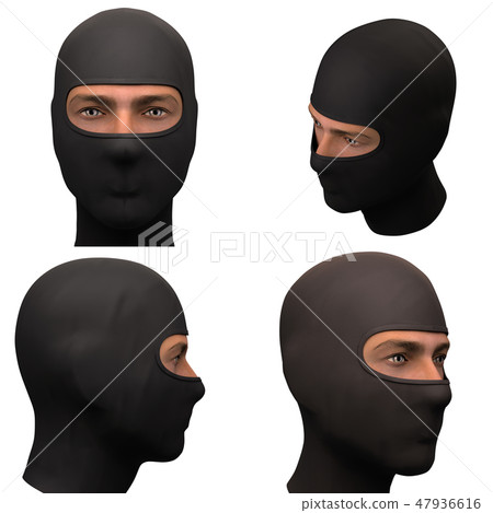 Black Balaclava mask set 47936616