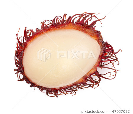 rambutan isolated on white background. Tropical fruit. Nephelium lappaceum rambutan isolated on white background. Tropical fruit. Nephelium lappaceum 47937052