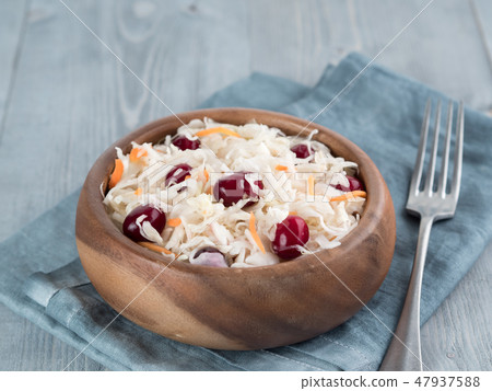 Sauerkraut with cranberry and carrot 47937588