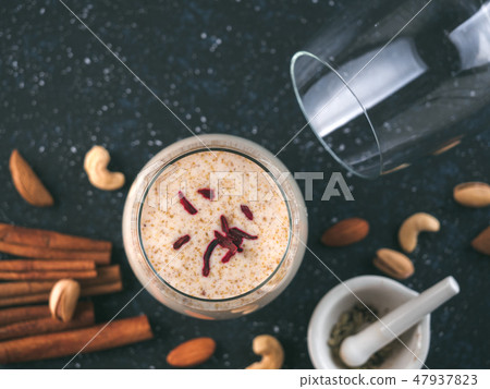 Holi festival Thandai or Sardai cold drink 47937823