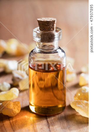 A bottle of frankincense essential oil 47937895