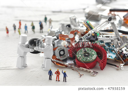AI robot that helps human beings to clean up debris AI robot that helps human beings to clean up debris 47938159