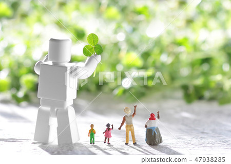 人類和機器人共存的光明未來社會 47938285