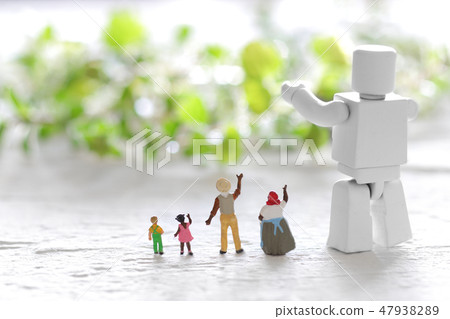 人類和機器人共存的光明未來社會 人類和機器人共存的光明未來社會 47938289