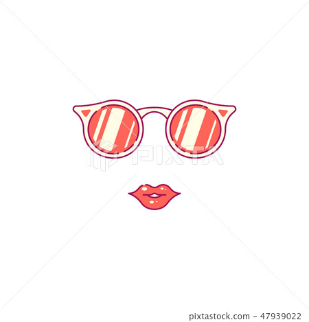 Sunglasses and female lips Sunglasses and female lips 47939022