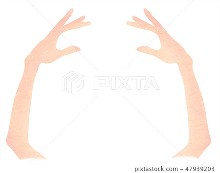 Hold hand, hold both hands, pose of hand Hold hand, hold both hands, pose of hand 47939203