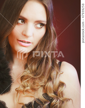 Portrait of beautiful woman wearing sensual lingerie 47939258
